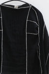 BASERANGE Pleated Linen Cotton Top TOSK-LC-AU23 Black